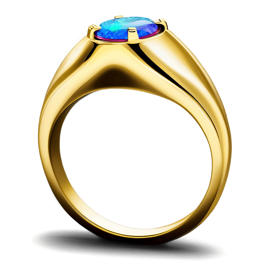Gold Ring with Opal PNG aal37