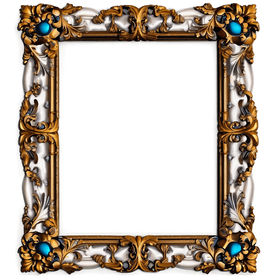 Baroque Decorative Frame PNG 06292024