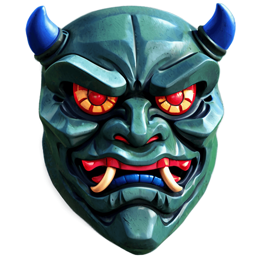 Cartoon Oni Mask PNG 8