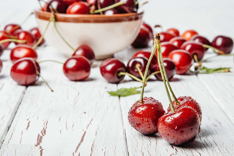 RoteKirschen 1200 x 800 Hintergrundbild