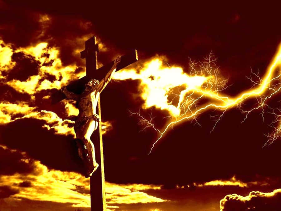 Jesus'korsfæstelse 1024 x 768 tapet.