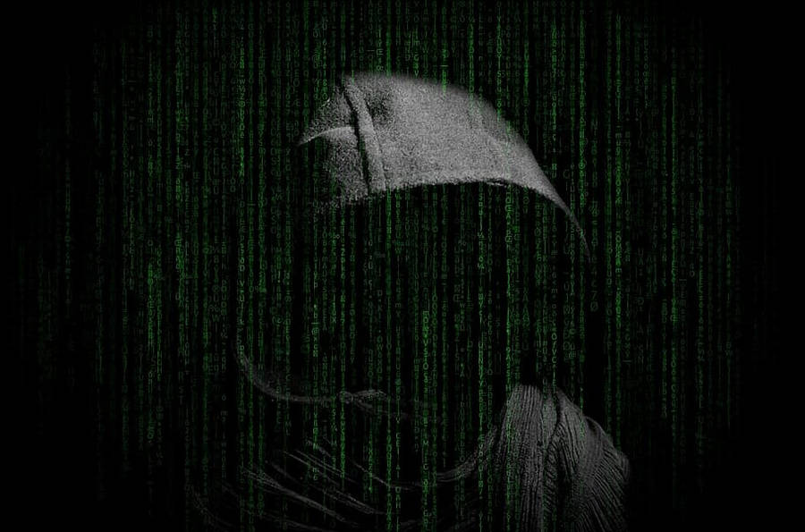 Homme Caché Sur Capuche Hacker 3D