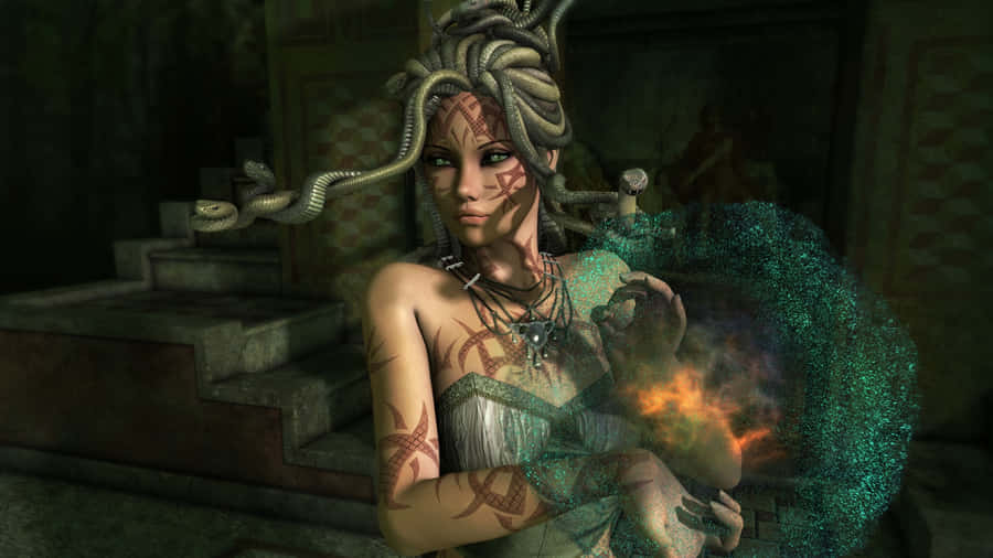 Mystische Medusa Digitale Kunst