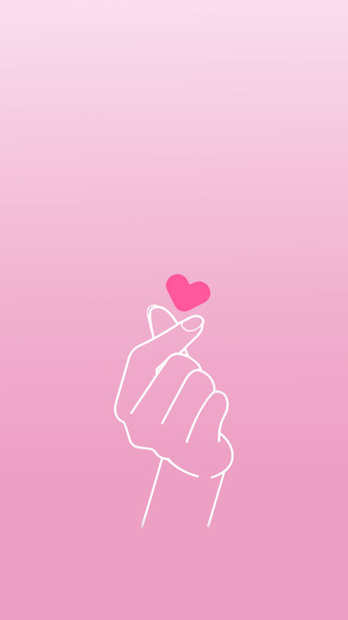 Download Hand Heart Outline Wallpaper | Wallpapers.com