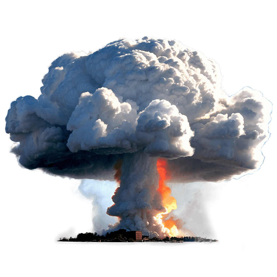 Nuclear Bomb Mushroom Cloud PNG wfb54