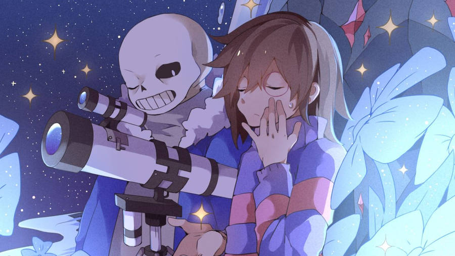Download Hd Aesthetic Sans And Chara Wallpaper Wallpapers Com