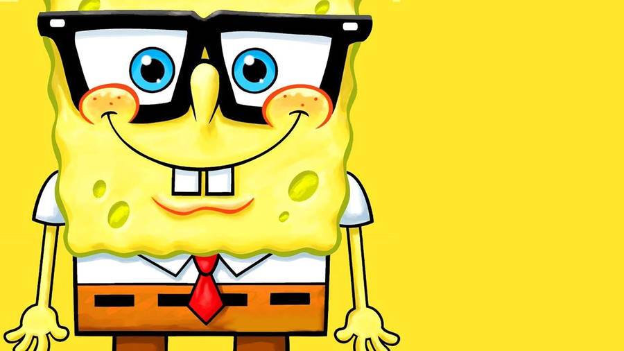 Cute and nerdy image of Spongebob with HD quality display