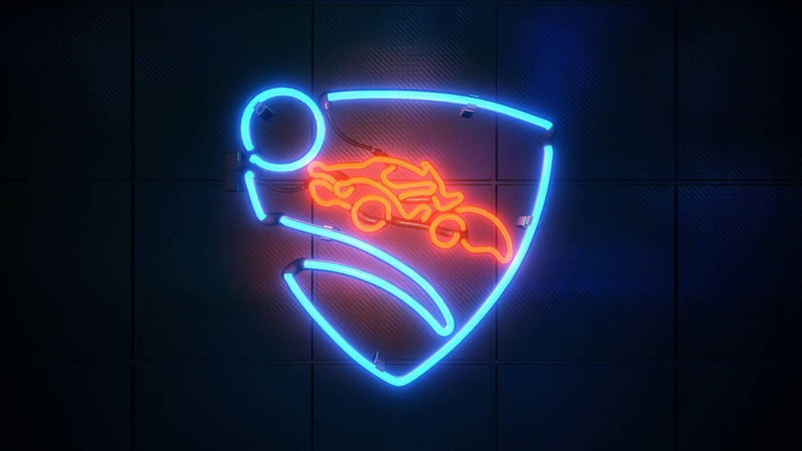 Download Hd Rocket League Neon Logo Wallpaper | Wallpapers.com