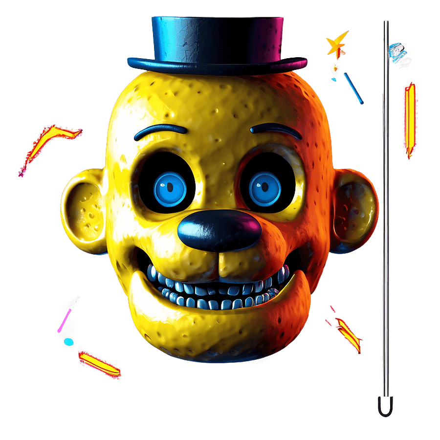 Golden Freddy Fan Favorite PNG axt