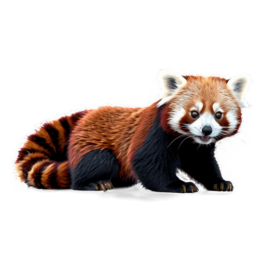 Cartoon Red Panda Character PNG uka7