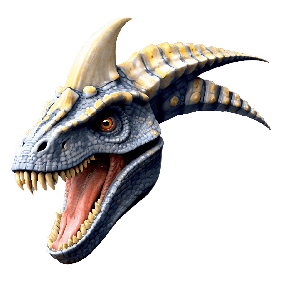 Dinosaur Head with Horns PNG kig43