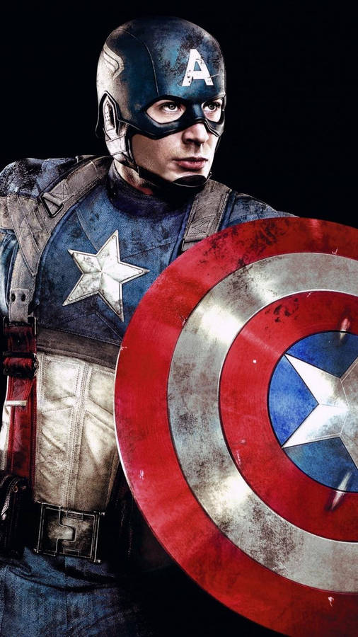 Download Heroic Captain America Iphone Wallpaper | Wallpapers.com