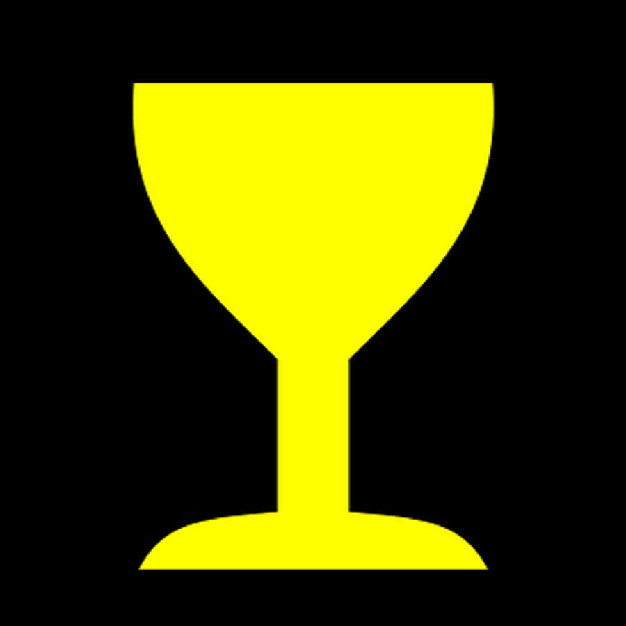 Yellow Trophy Icon Black Background