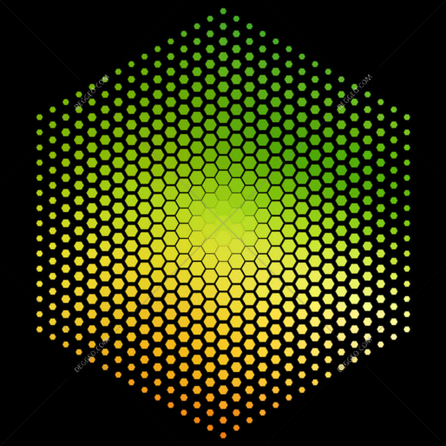 Halftone Dotted Hexa Abstract Geometric Pattern - Hexagonal Pattern Vector, HD Png Download