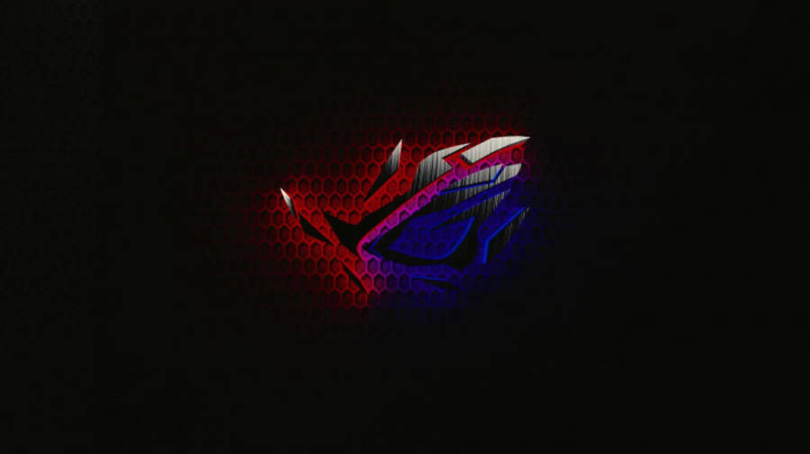 Download Hexagonal Red And Blue Asus Rog Logo Wallpaper | Wallpapers.com