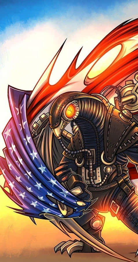 Iphone Xs Bioshock Infinite Sangfugl Flag Baggrund