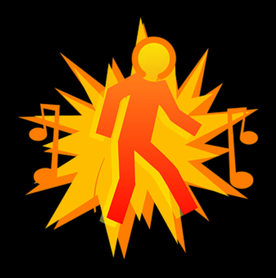 Explosive Music Dancer Illustration