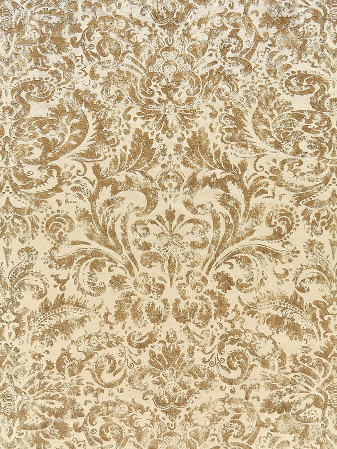 Padrão Damask Dourado Elegante