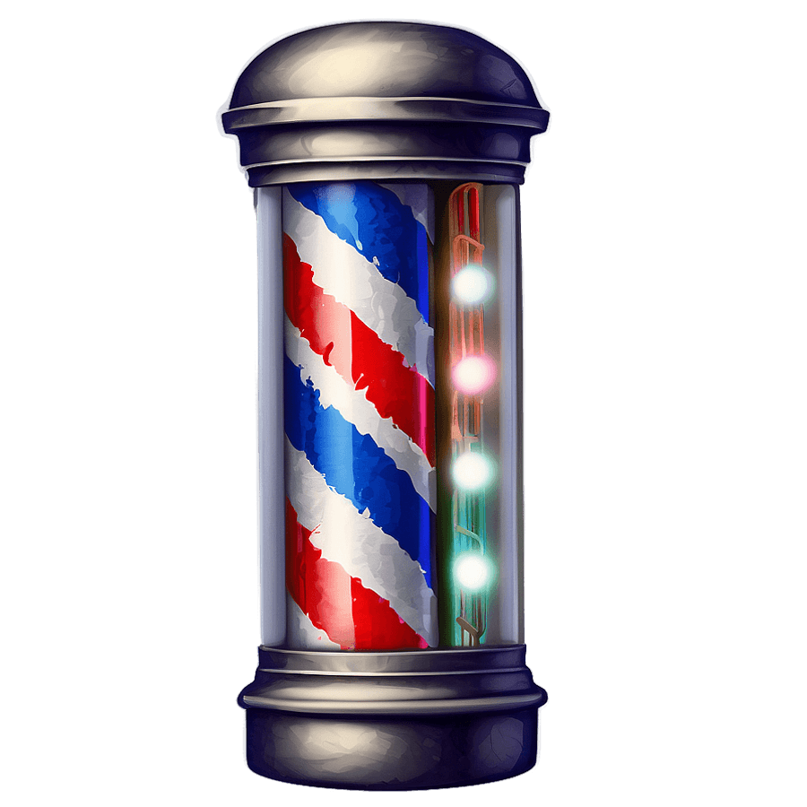 Realistic Barber Pole Rendering PNG 60