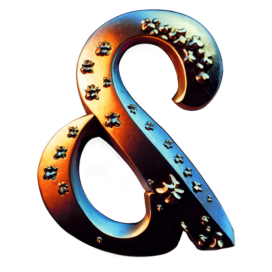 Decorative Ampersand Element PNG 06272024