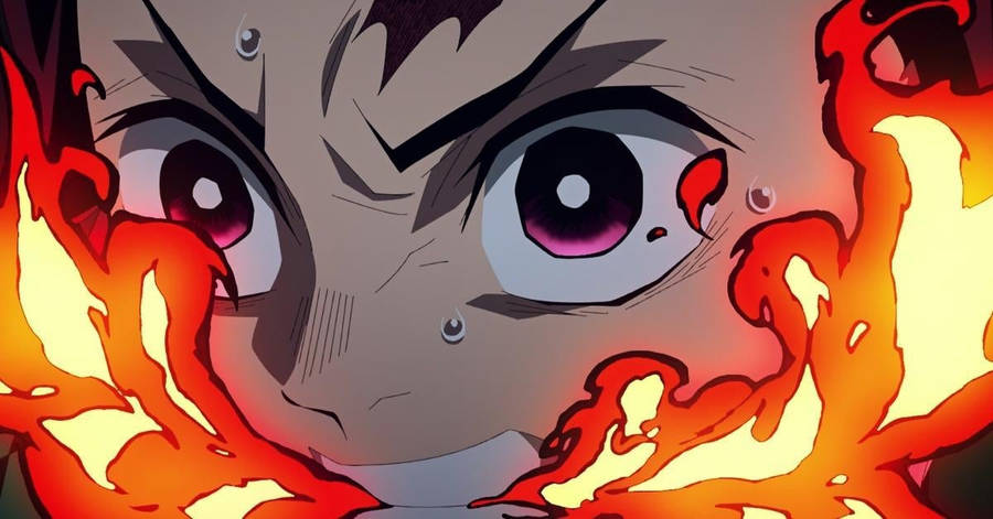 Download Hinokami Kagura Tanjiro Fire Wallpaper | Wallpapers.com