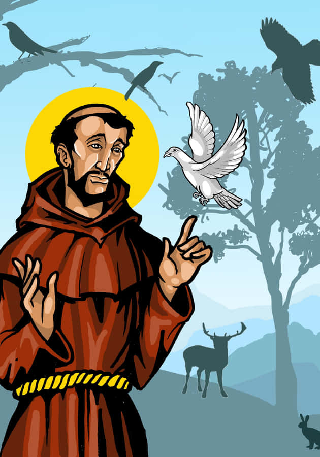St. Franziskus von Assisi mit Tieren