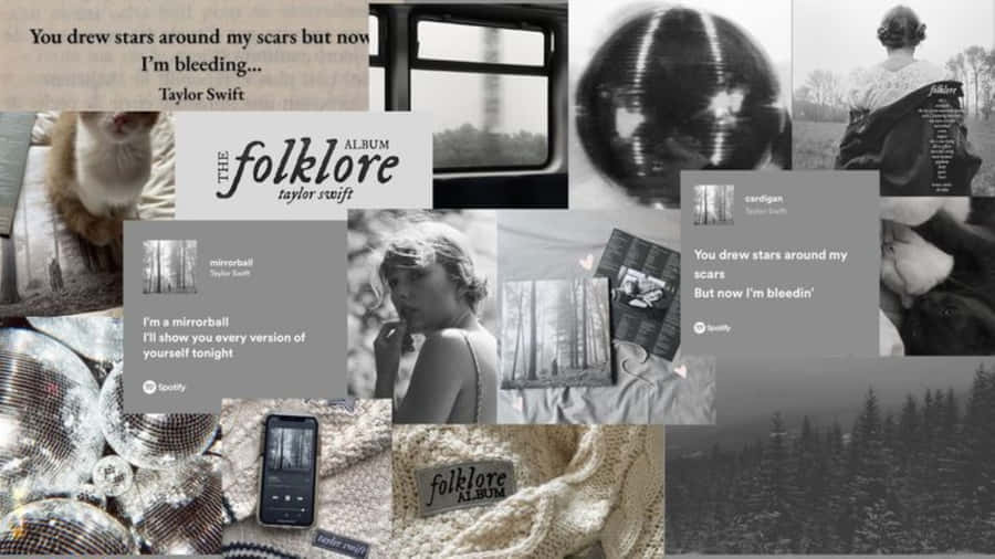 Collage Estetico di Folklore di Taylor Swift