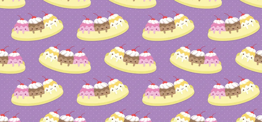 Banana Split Pattern wallpaper