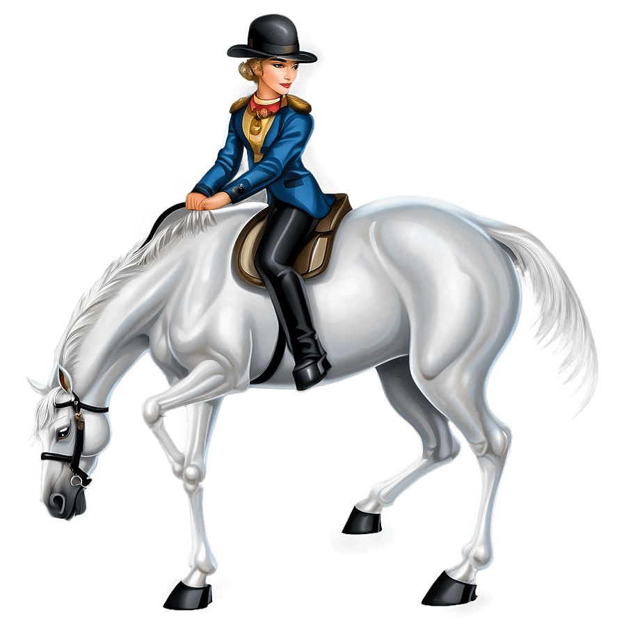 White Horse Elegance PNG 06232024