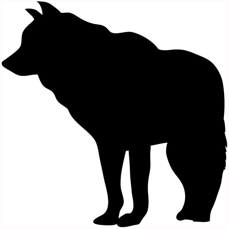 WolfSilhouette 1219 x 1219 Hintergrundbild