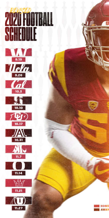 USC Trojans tidsplan Pixel 3 fodbold baggrund