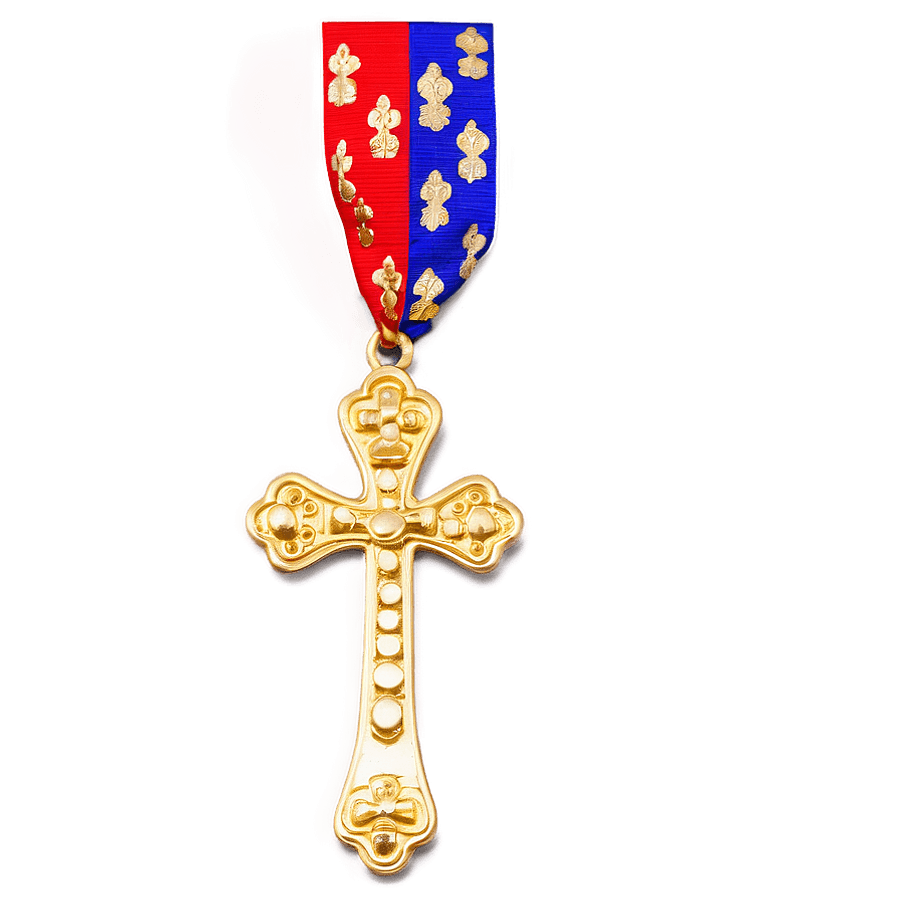 Gold Russian Orthodox Cross PNG xfo18