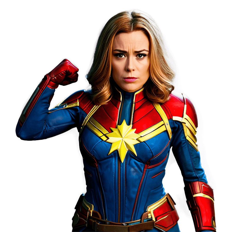 Captain Marvel Iconic Pose PNG ise