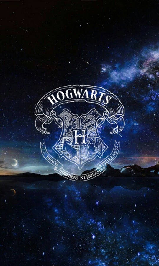 Download Hogwarts Crest White Galaxy Wallpaper | Wallpapers.com