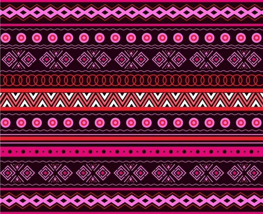 Hot pink tribal pattern wallpaper 