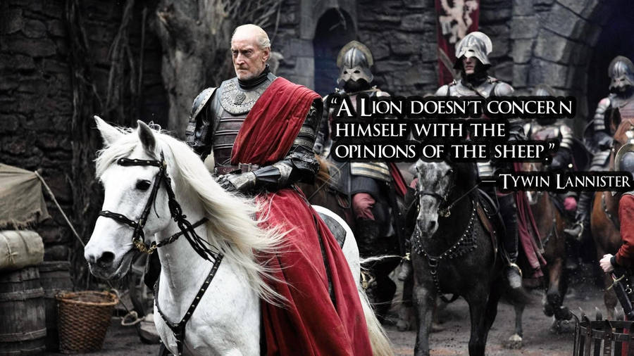 House Lannister Tywin Quote wallpaper.