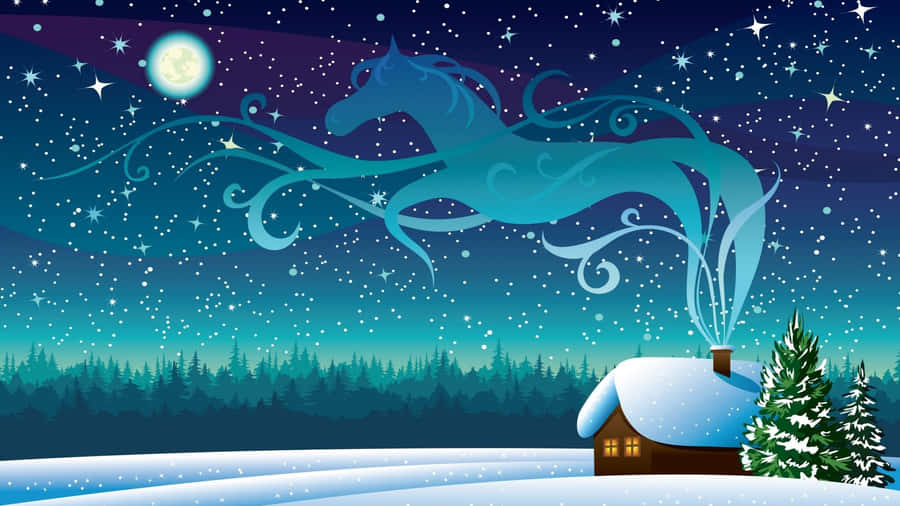 NachtMond Pferd Bild