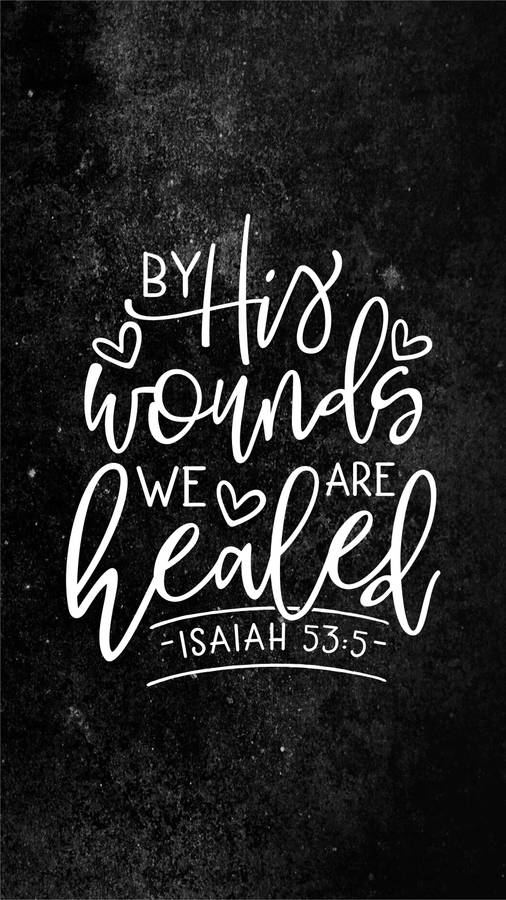 "HealingBible Quote" would be "Helande bibelcitat". If we are talking about a computer or mobile wallpaper featuring a healing bible quote, we could say "En bakgrundsbild med ett helande bibelcitat" in Swedish.