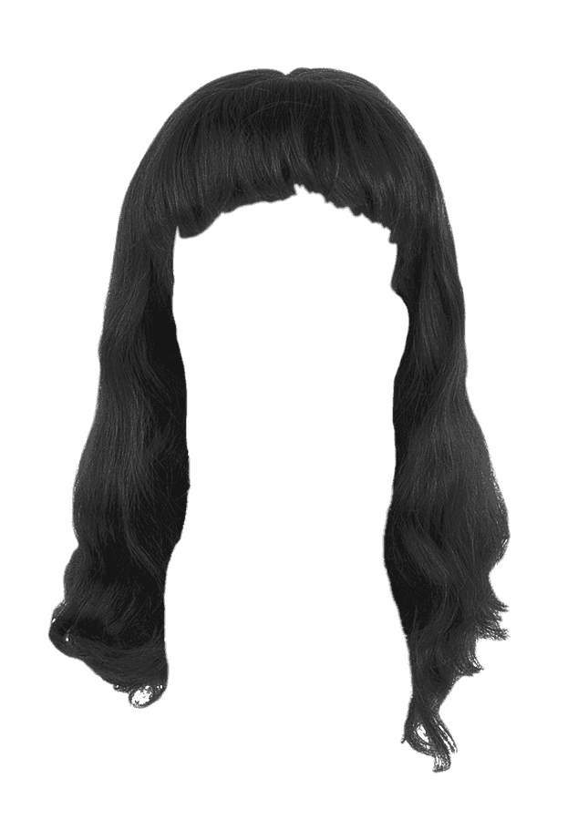 Black Hair Wig Transparent Background