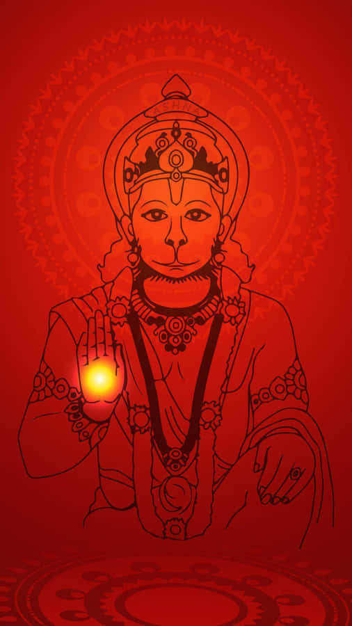 Bajrangbali Hanuman Rode Achtergrond
