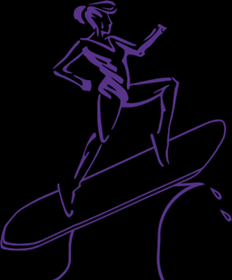 Surfer Silhouette Art
