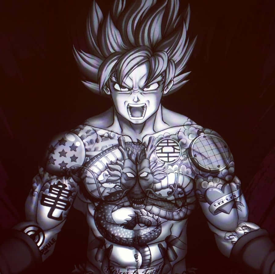 Arte del Tatuaggio di Goku Gangster
