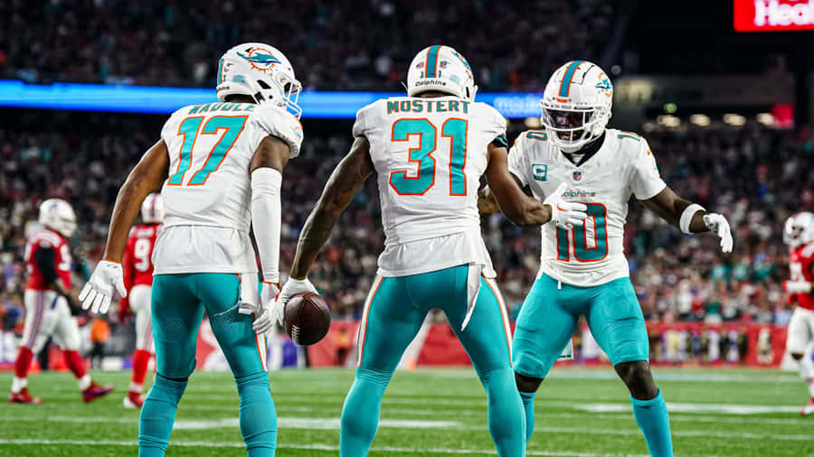 Celebração de Raheem Mostert Miami Dolphins