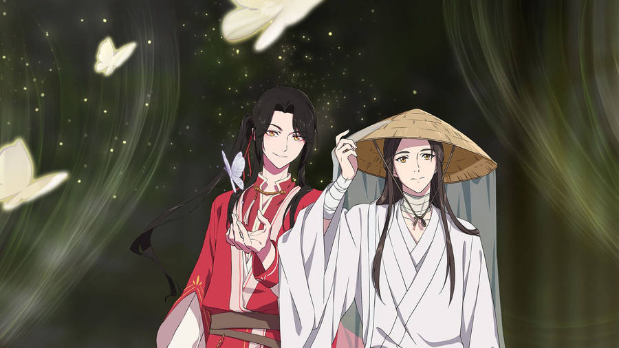 Hua Cheng And Xie With Butterflies wallpaper