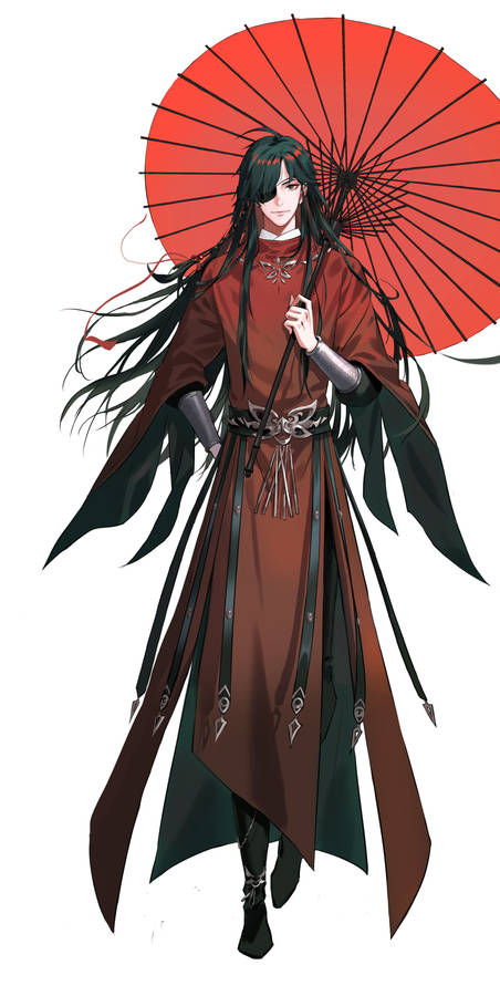 Hua Cheng red outfit wallpaper
