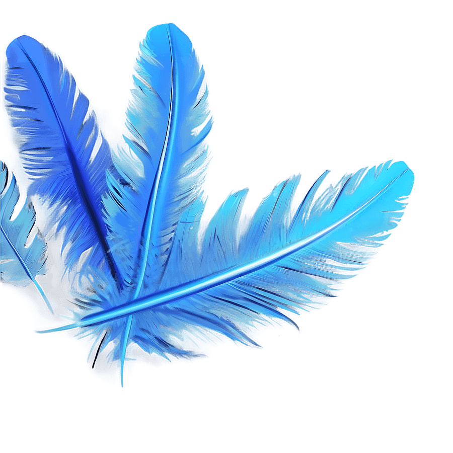 Azure Bird Feather PNG qxt73