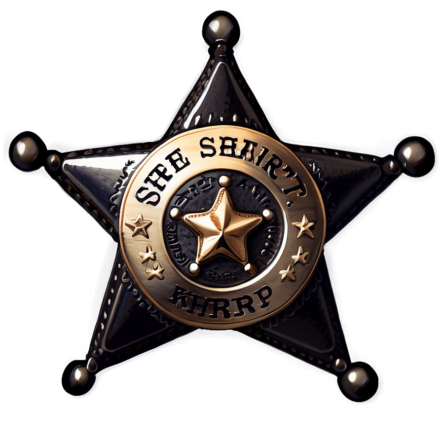 Sheriff Star Badge PNG yve51