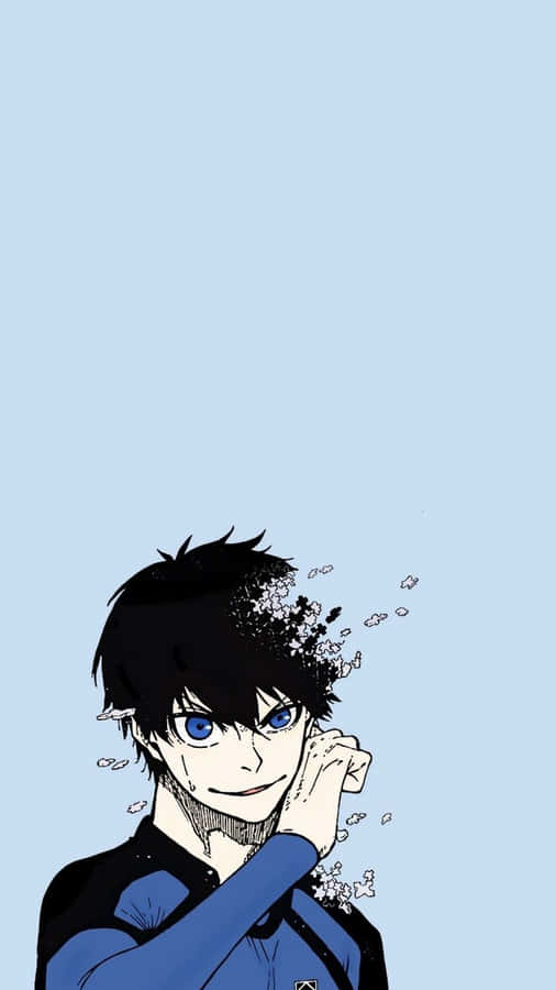 Blue Lock Anime Karaktär iPhone Bakgrund