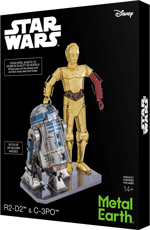 Picture Of Star Wars - R2d2 C3po Metal Earth, HD Png Download