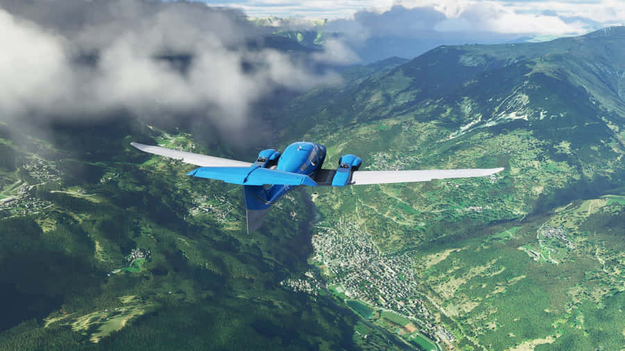 Voaralto com o Microsoft Flight Simulator.